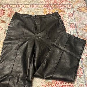 Princess Polly Faux Leather Straight Leg Pants